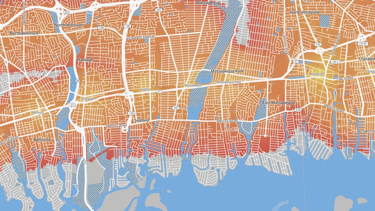 Transit Grade map of Massapequa, NY