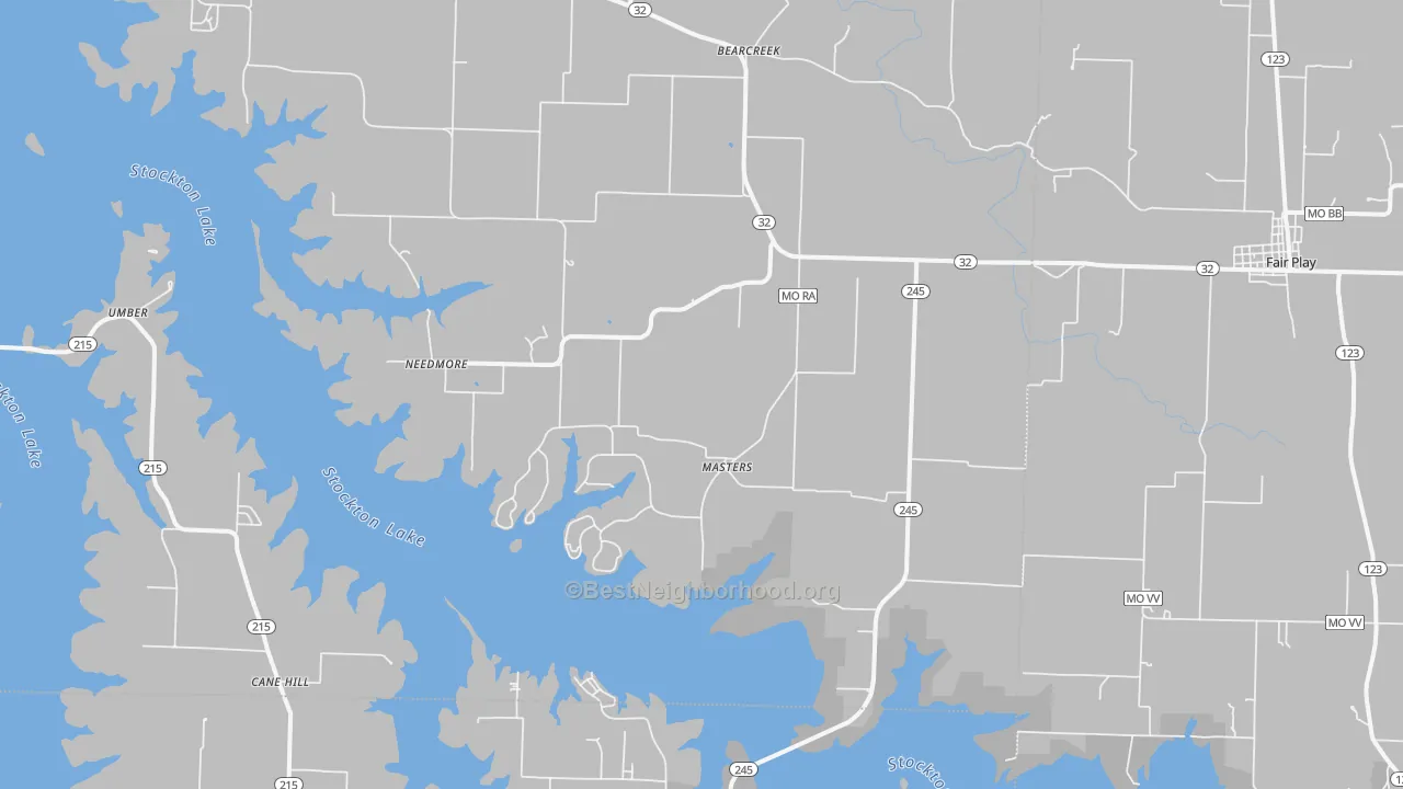 Transit Grade map of Masters, MO