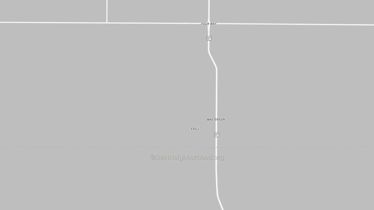 Transit Grade map of Masterson, TX