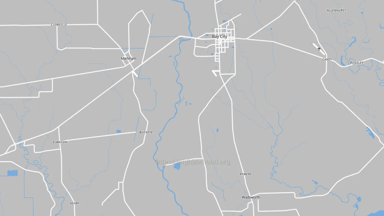 Transit Grade map of Matagorda County, TX