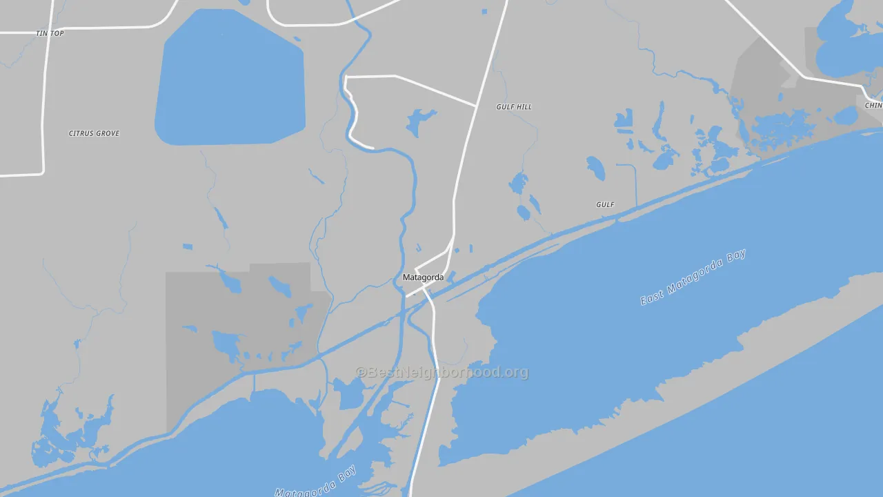 Transit Grade map of Matagorda, TX