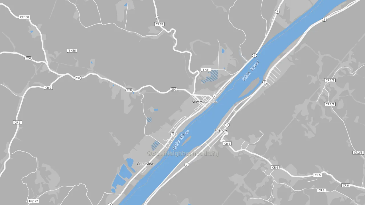 Transit Grade map of Matamoras, OH