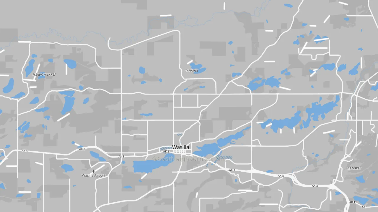 Transit Grade map of Matanuska-Susitna Borough, AK