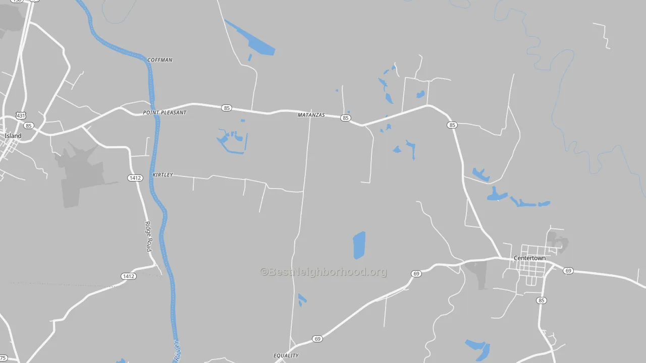 Transit Grade map of Matanzas, KY