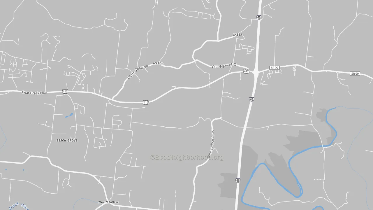 Transit Grade map of Match, TN