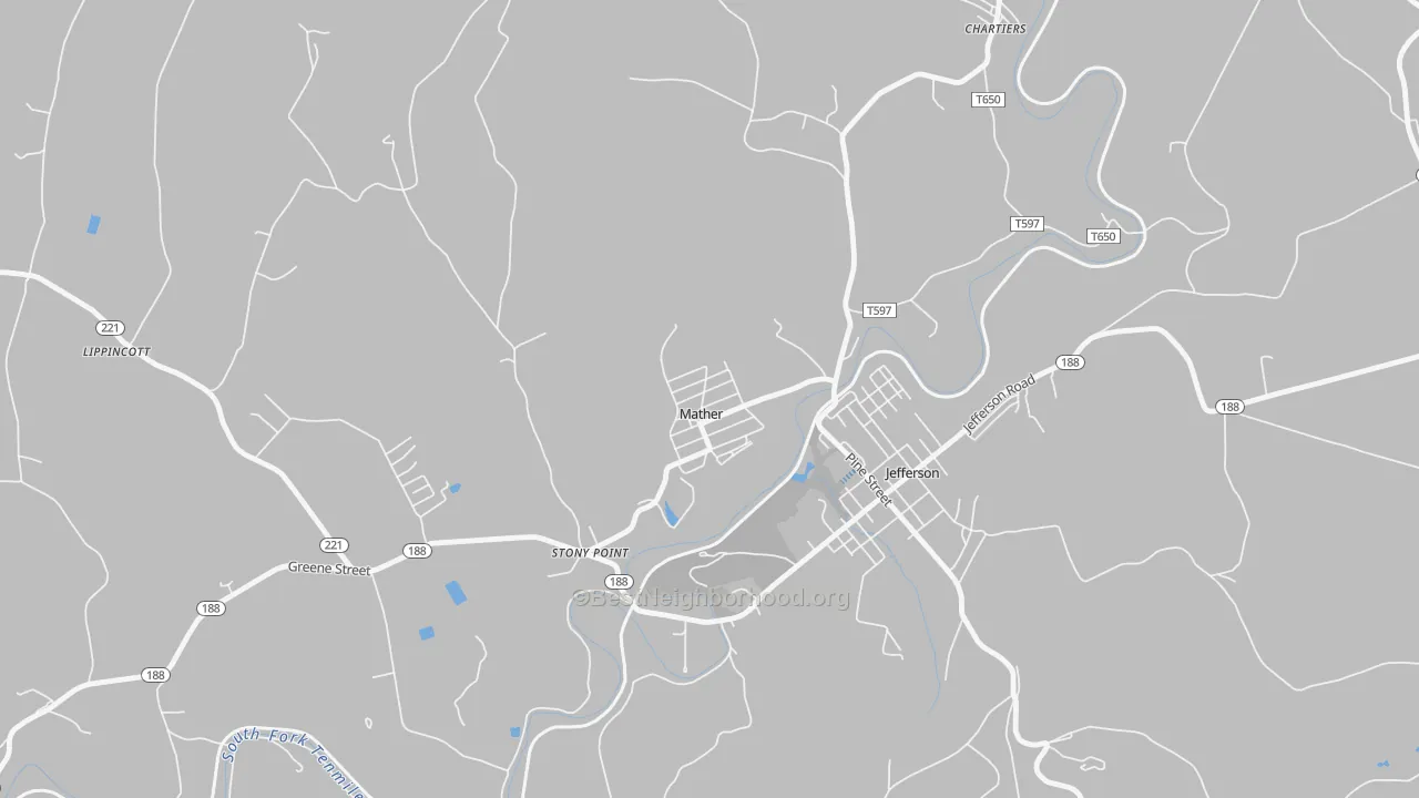 Transit Grade map of Mather, PA