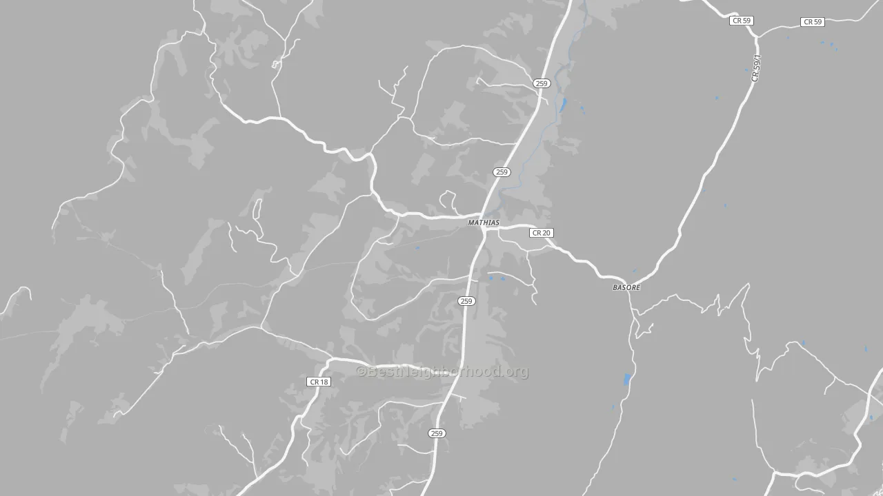 Transit Grade map of Mathias, WV
