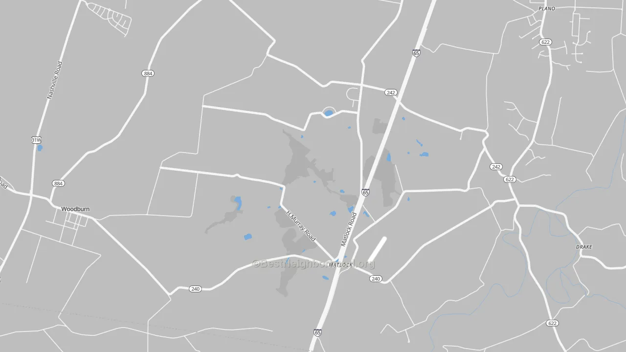 Transit Grade map of Matlock, KY