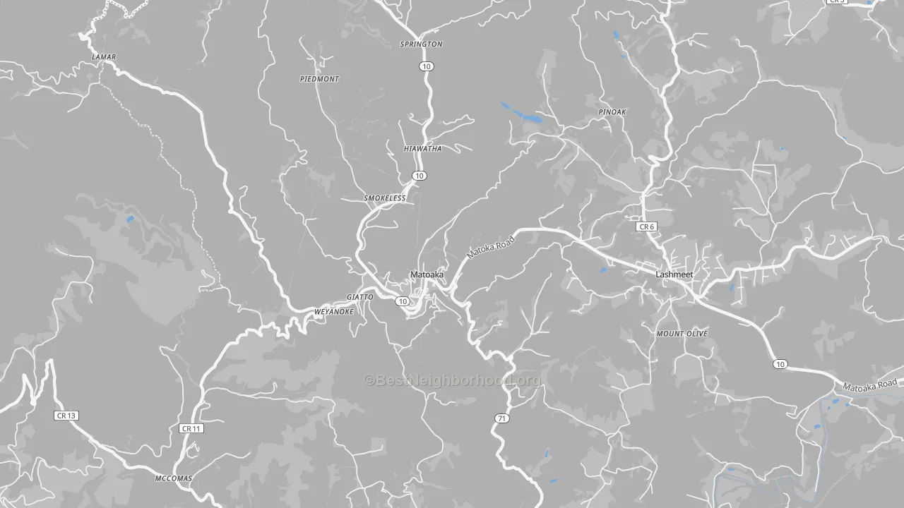 Transit Grade map of Matoaka, WV