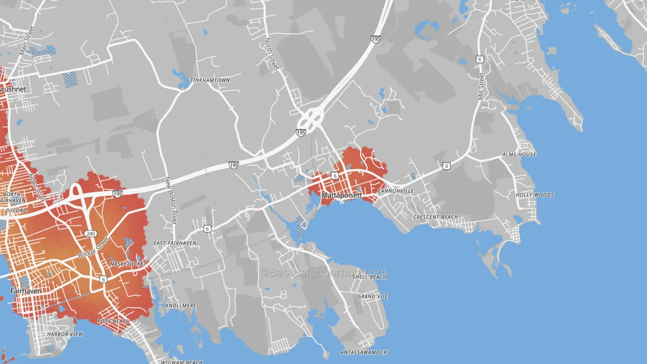 Transit Grade map of Mattapoisett, MA