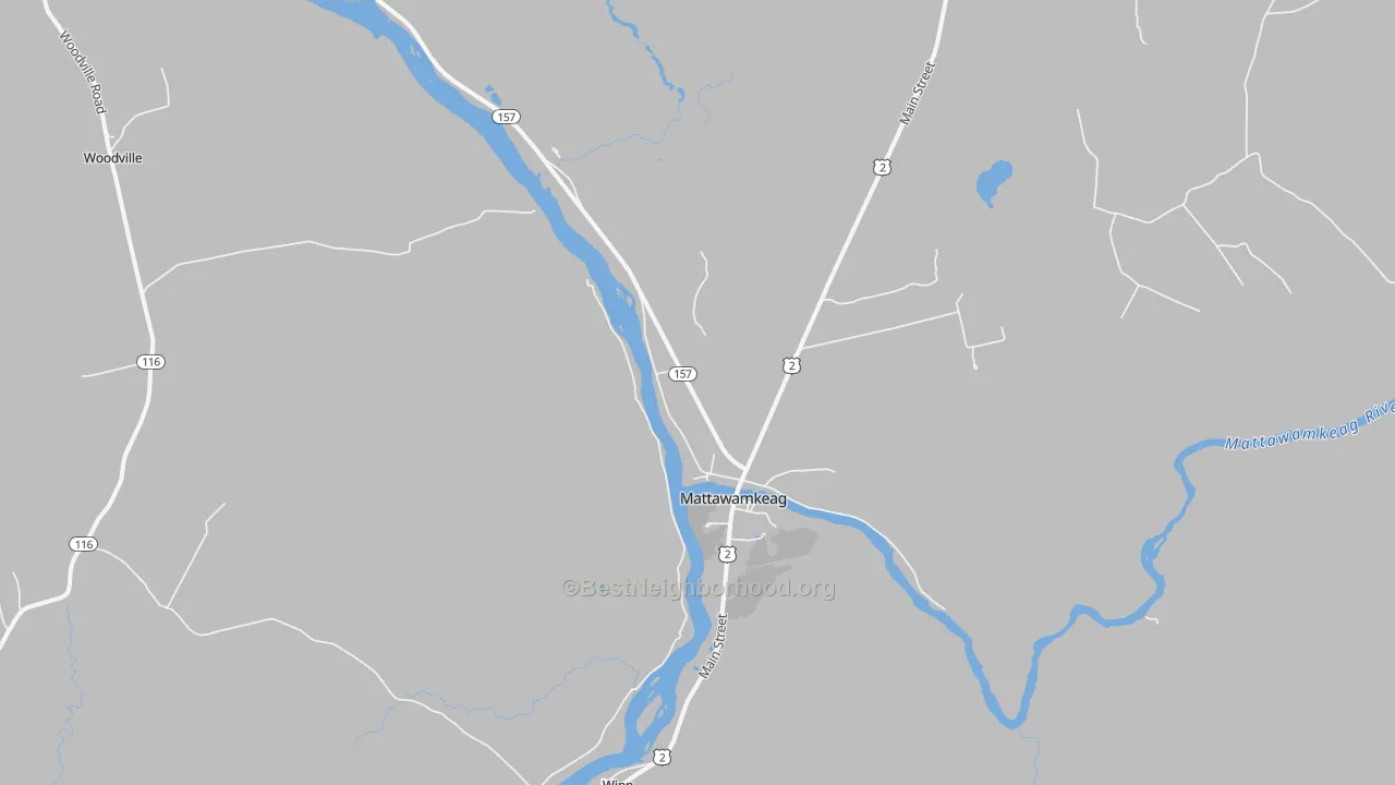 Transit Grade map of Mattawamkeag, ME