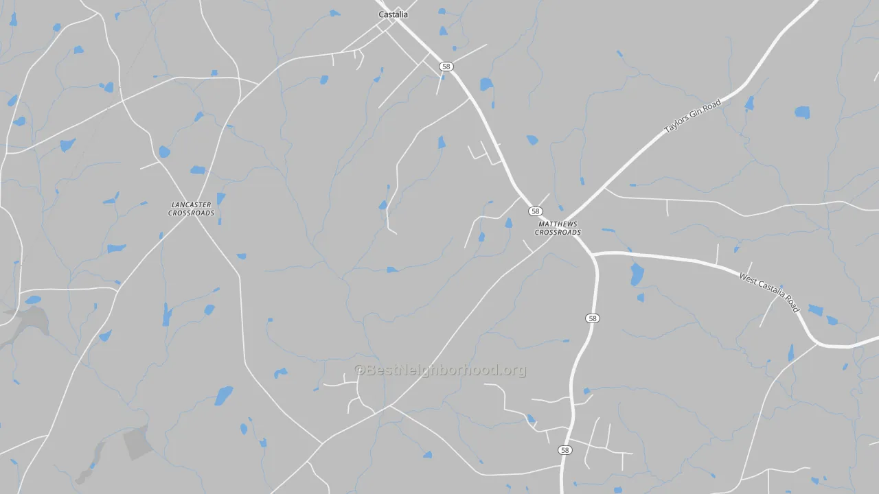 Transit Grade map of Matthews Crossroads, NC