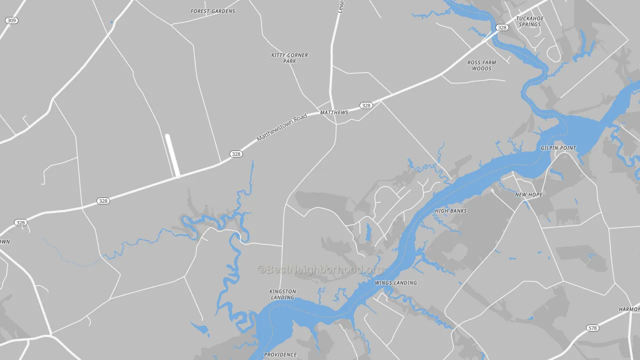 Transit Grade map of Matthews, MD