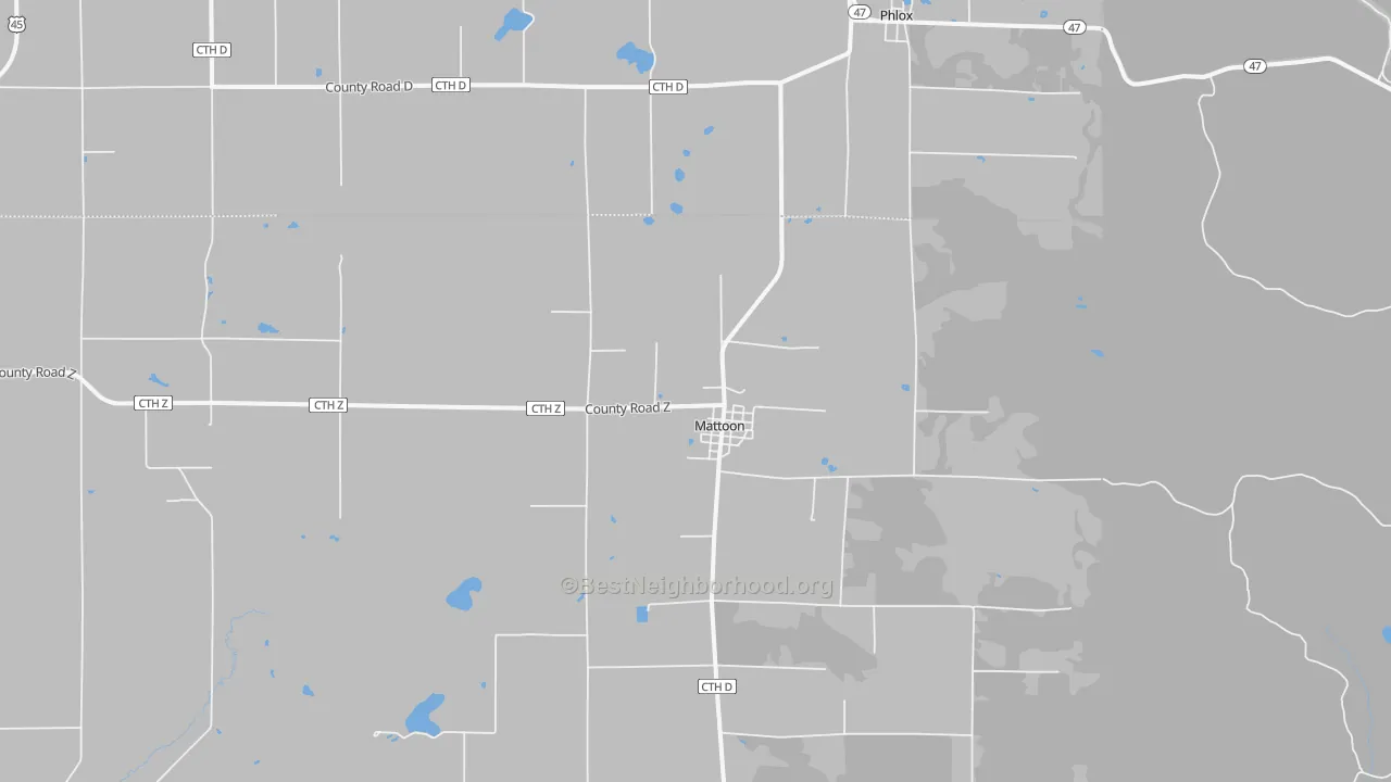 Transit Grade map of Mattoon, WI
