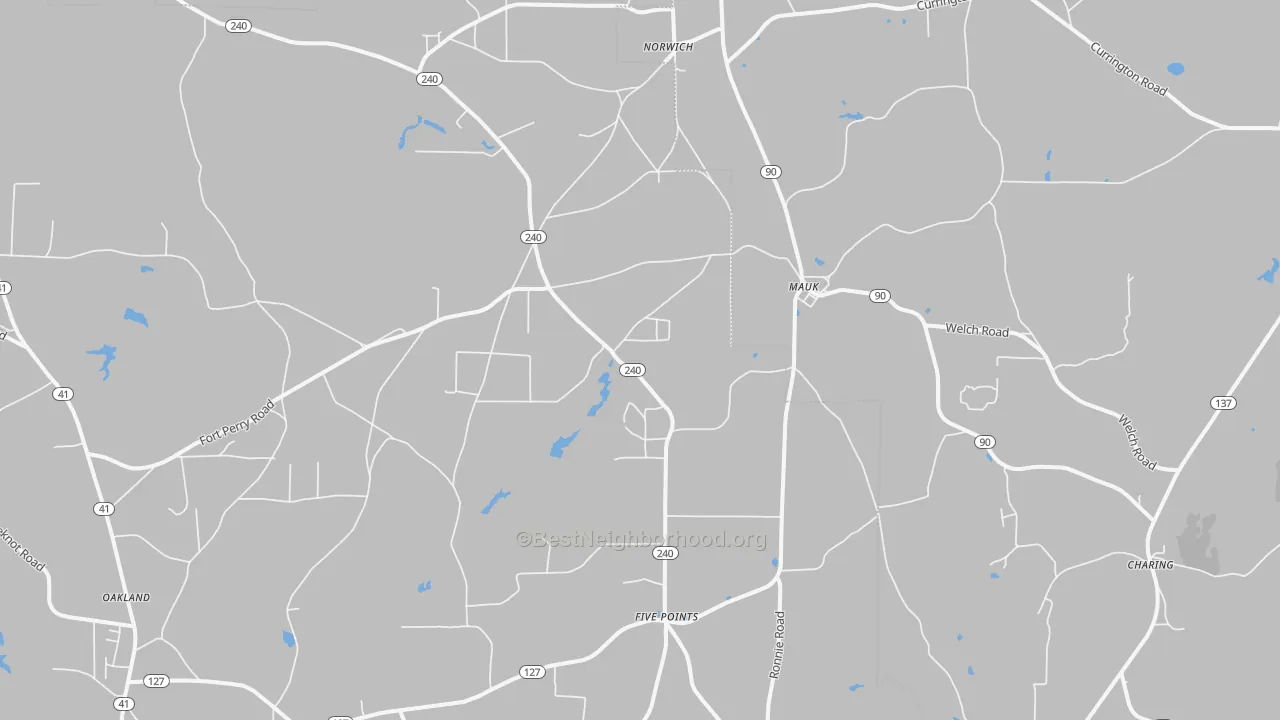 Transit Grade map of Mauk, GA
