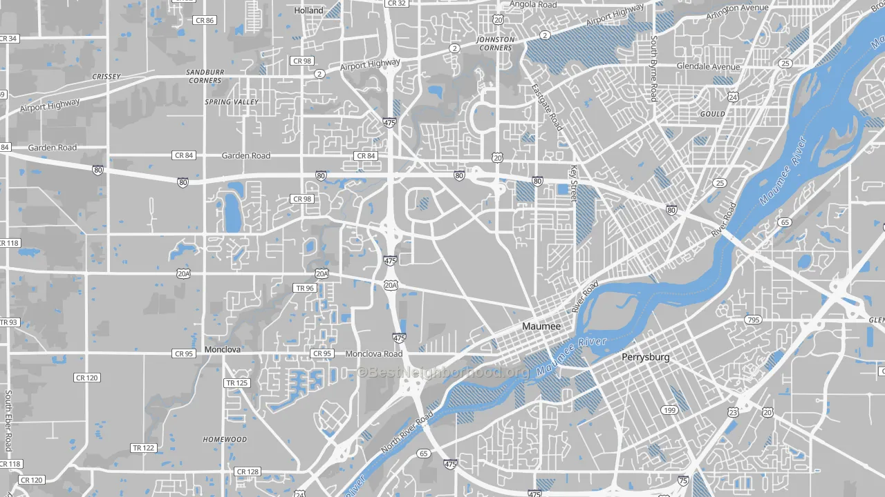 Transit Grade map of Maumee, OH