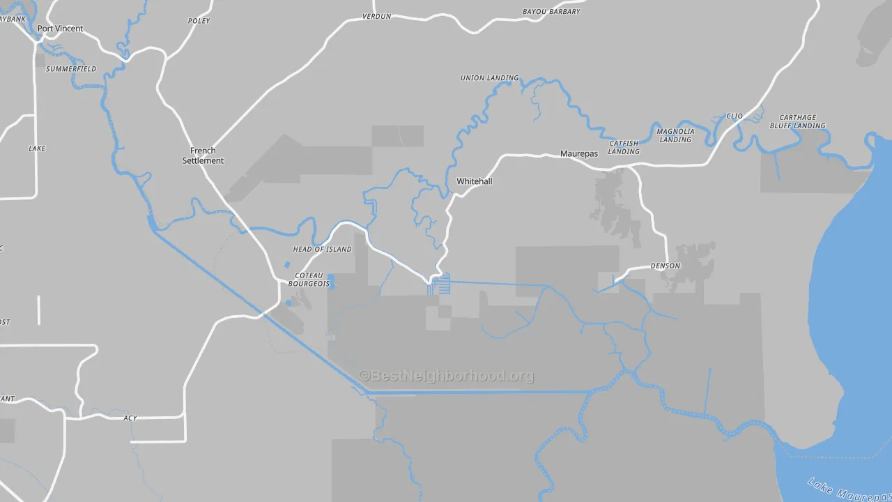 Transit Grade map of Maurepas, LA