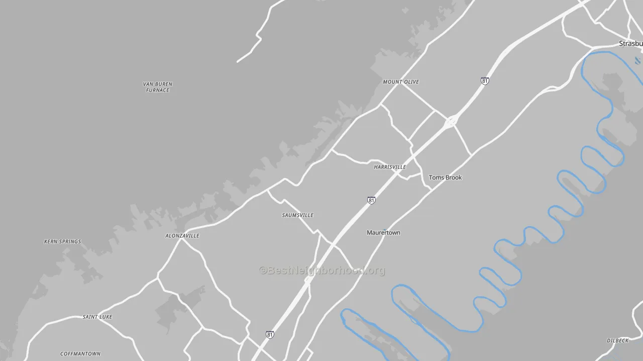 Transit Grade map of Maurertown, VA