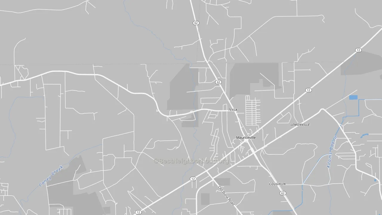 Transit Grade map of Mauriceville, TX