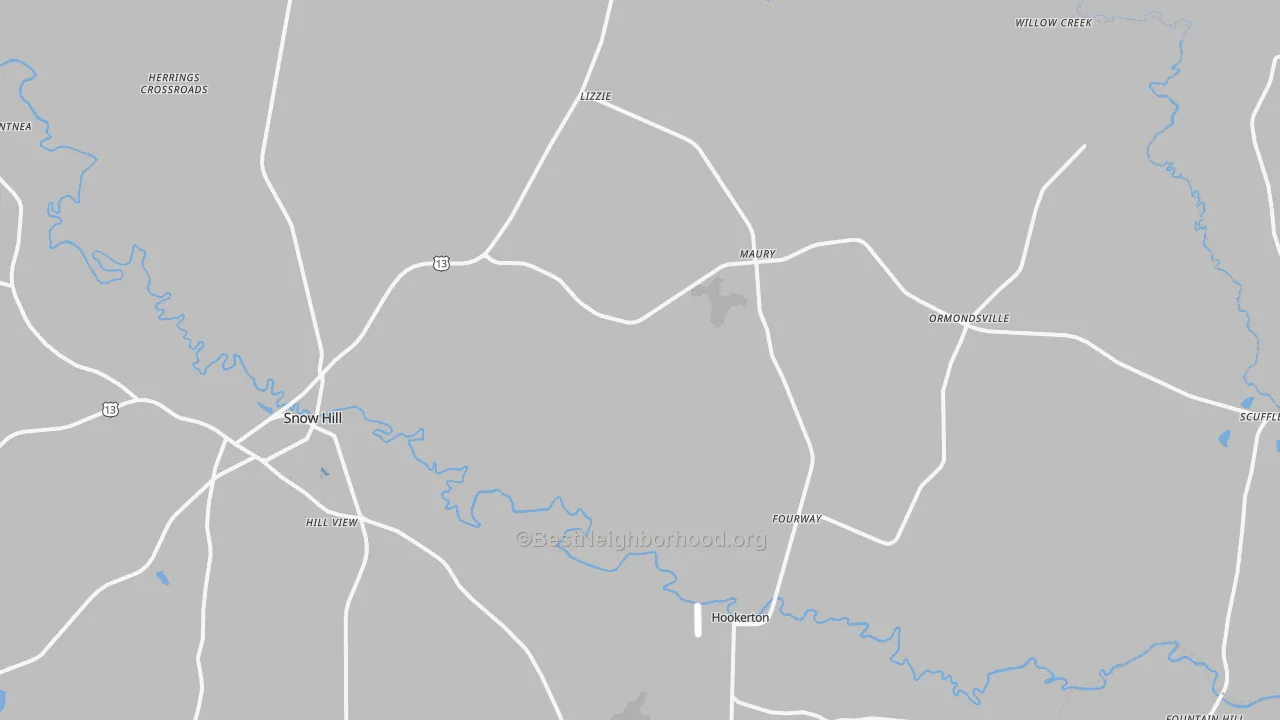 Transit Grade map of Maury, NC