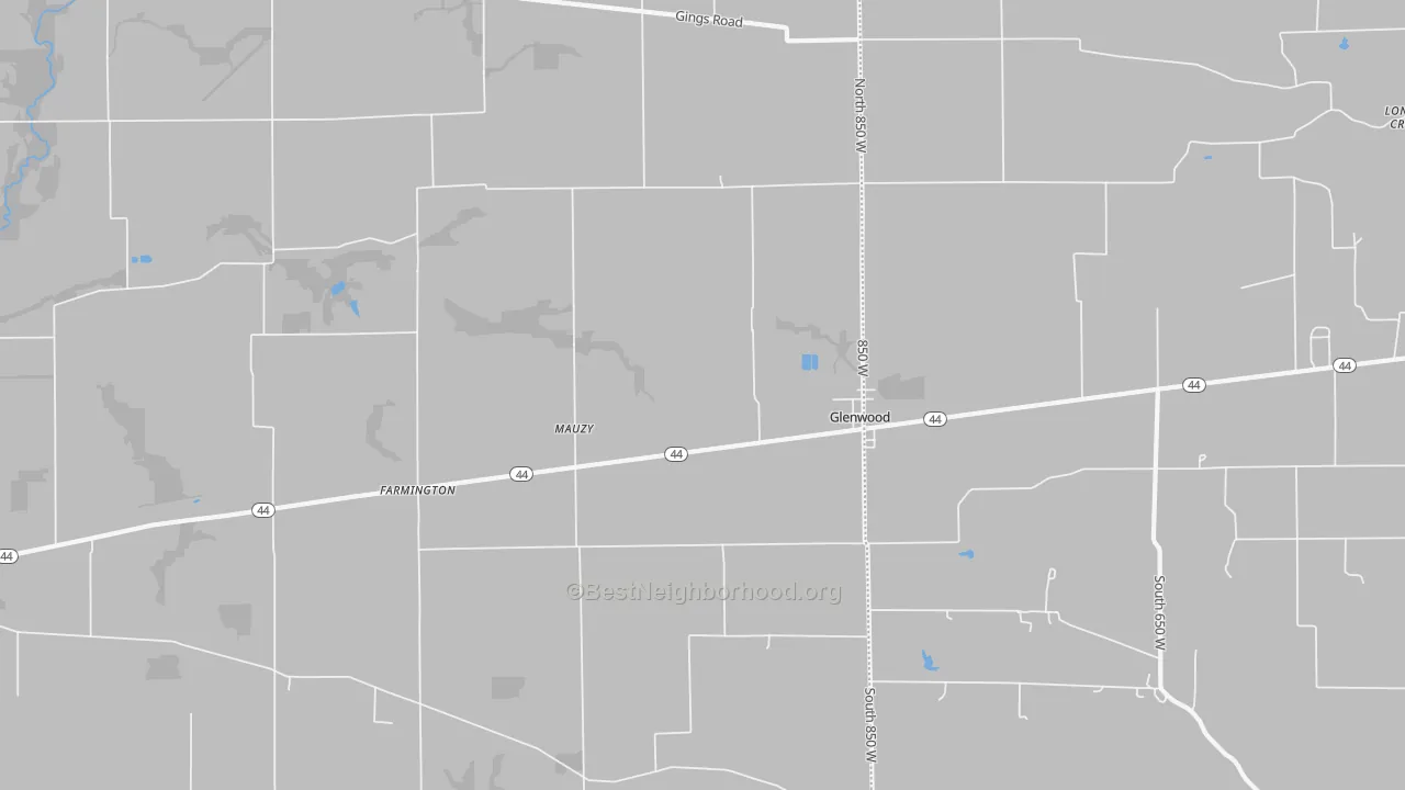 Transit Grade map of Mauzy, IN