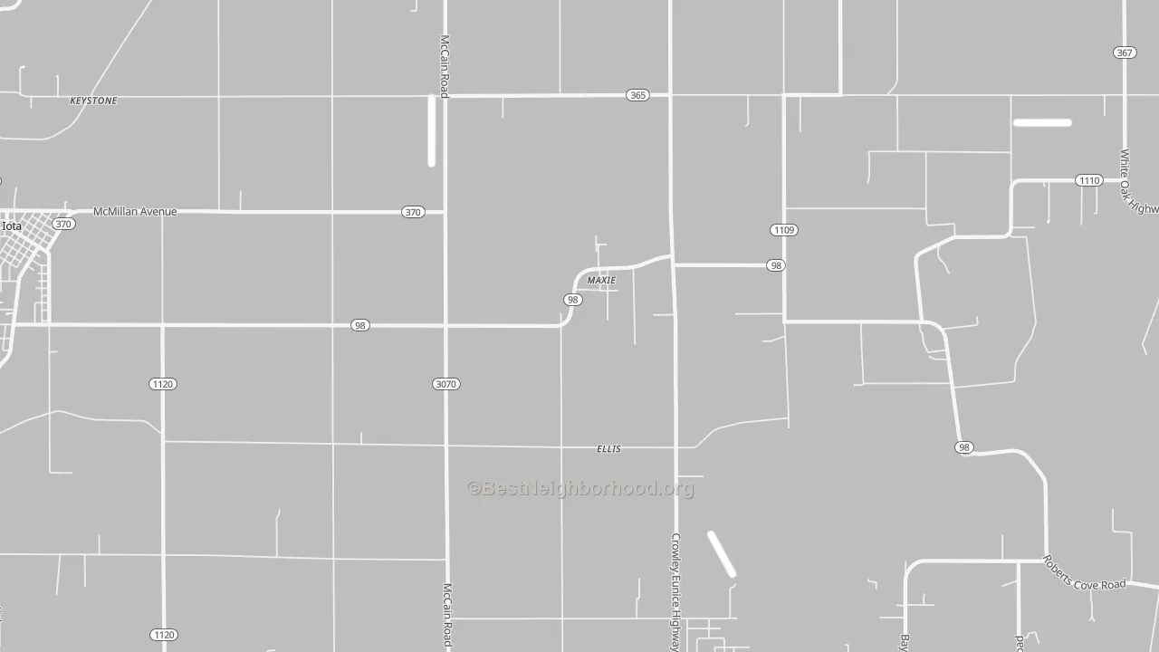 Transit Grade map of Maxie, LA
