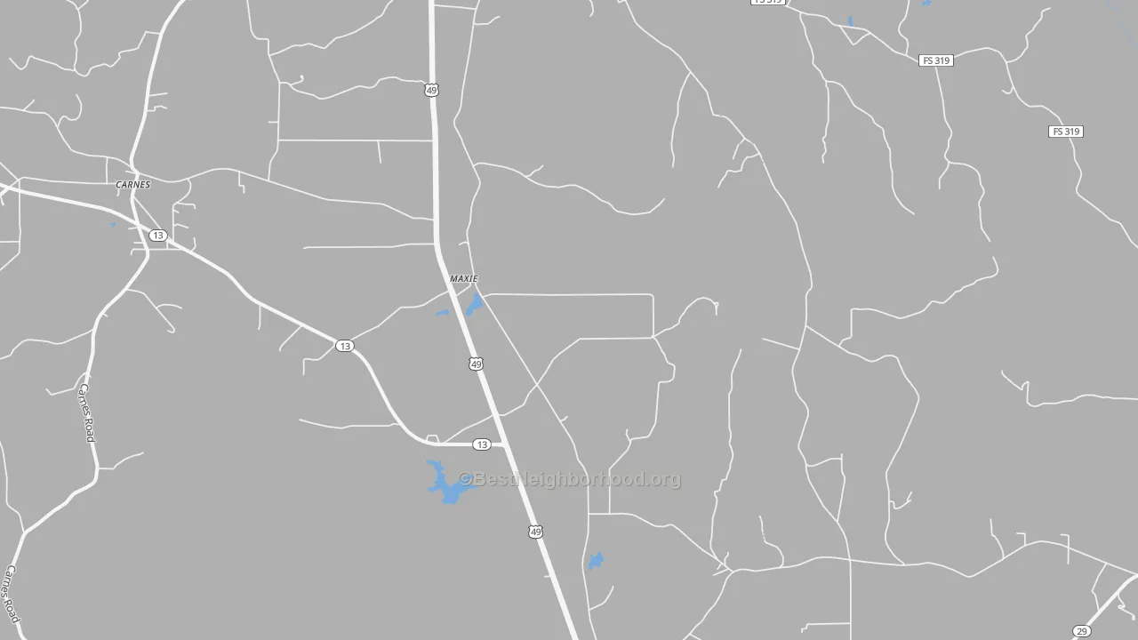Transit Grade map of Maxie, MS