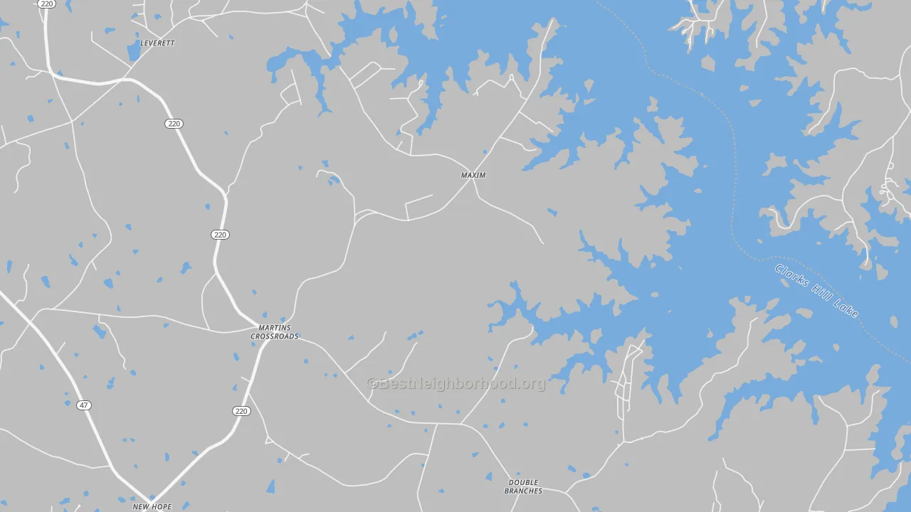 Transit Grade map of Maxim, GA