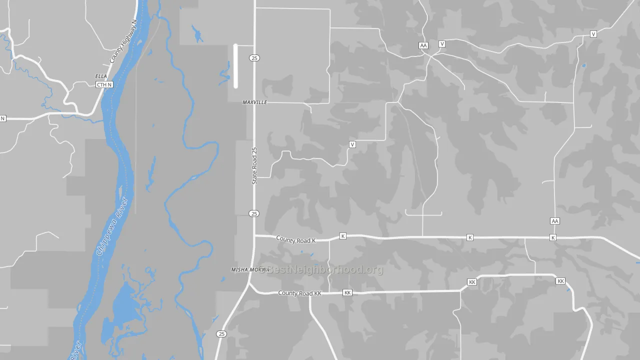 Transit Grade map of Maxville, WI