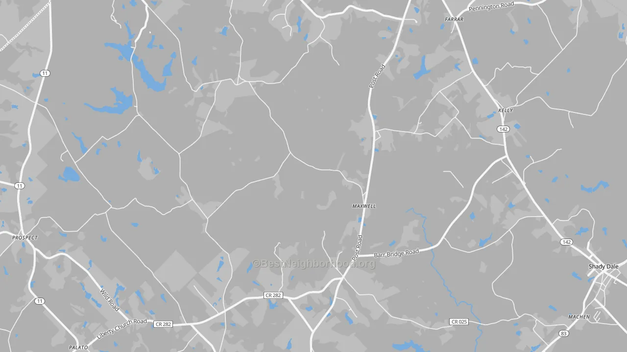 Transit Grade map of Maxwell, GA