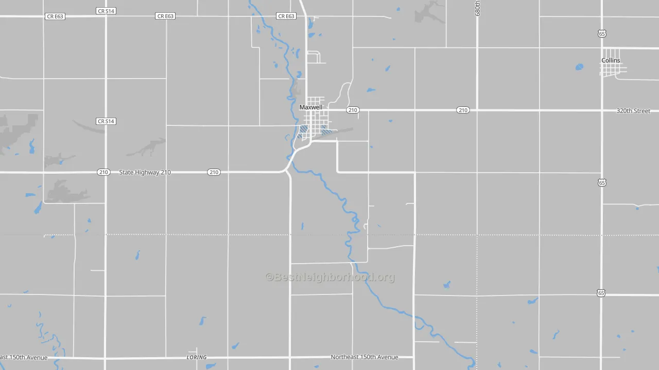 Transit Grade map of Maxwell, IA