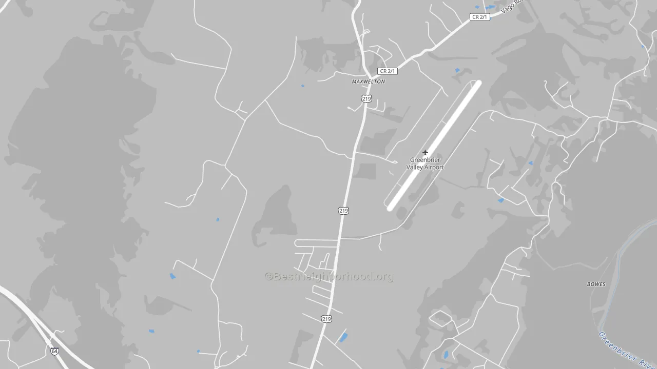 Transit Grade map of Maxwelton, WV