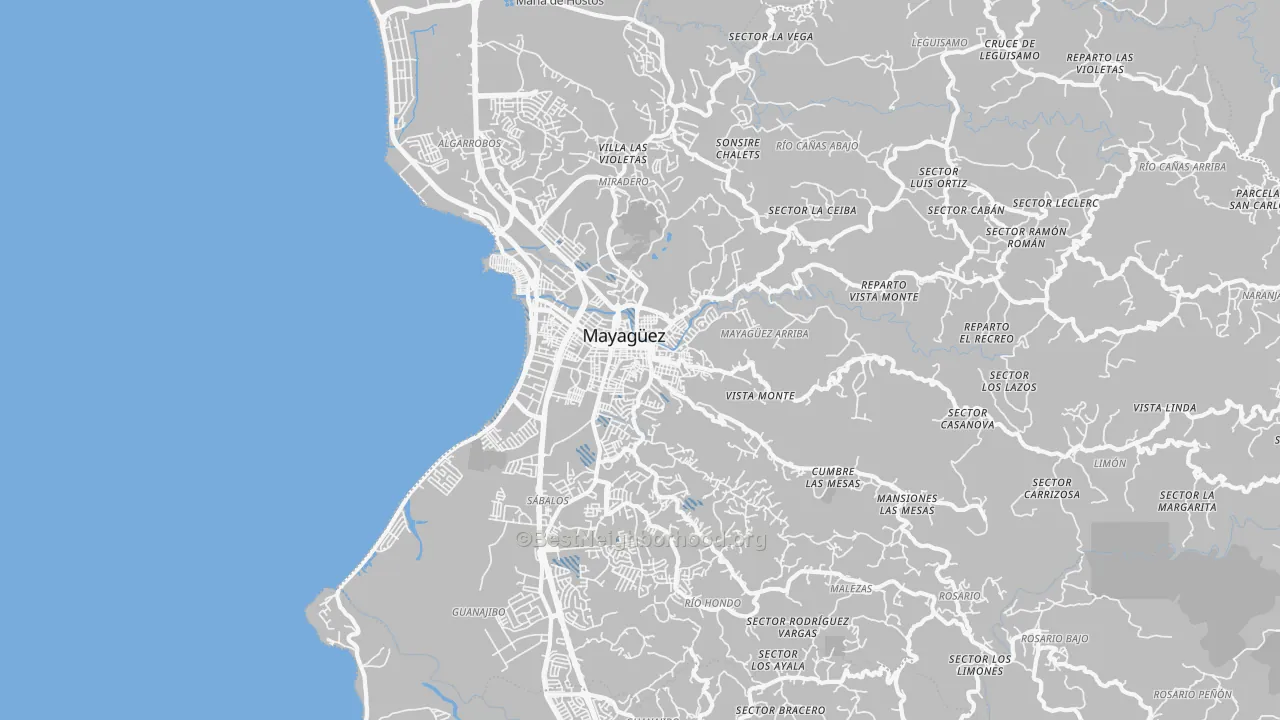 Transit Grade map of Mayaguez, PR