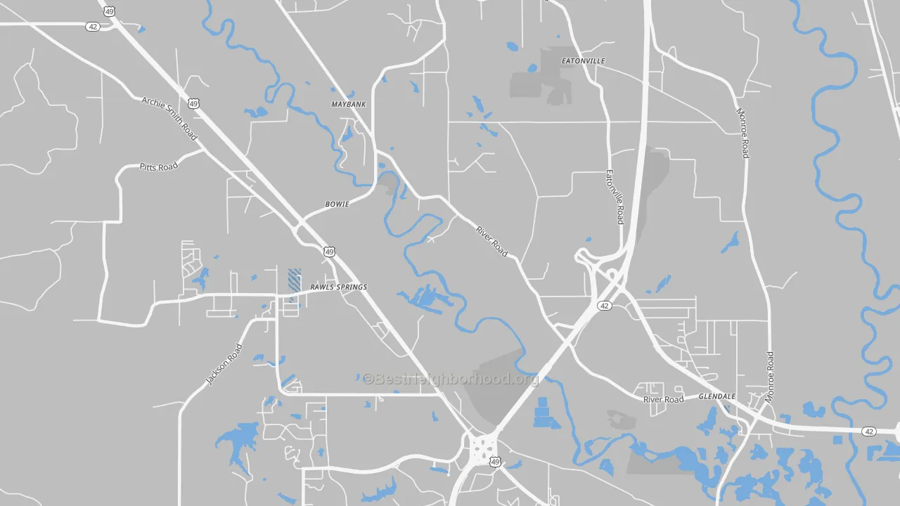 Transit Grade map of Maybank, MS