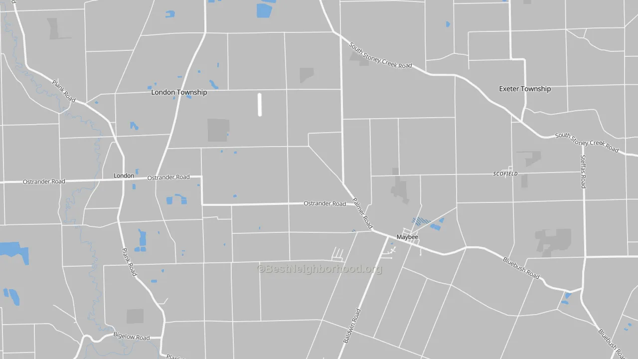 Transit Grade map of Maybee, MI