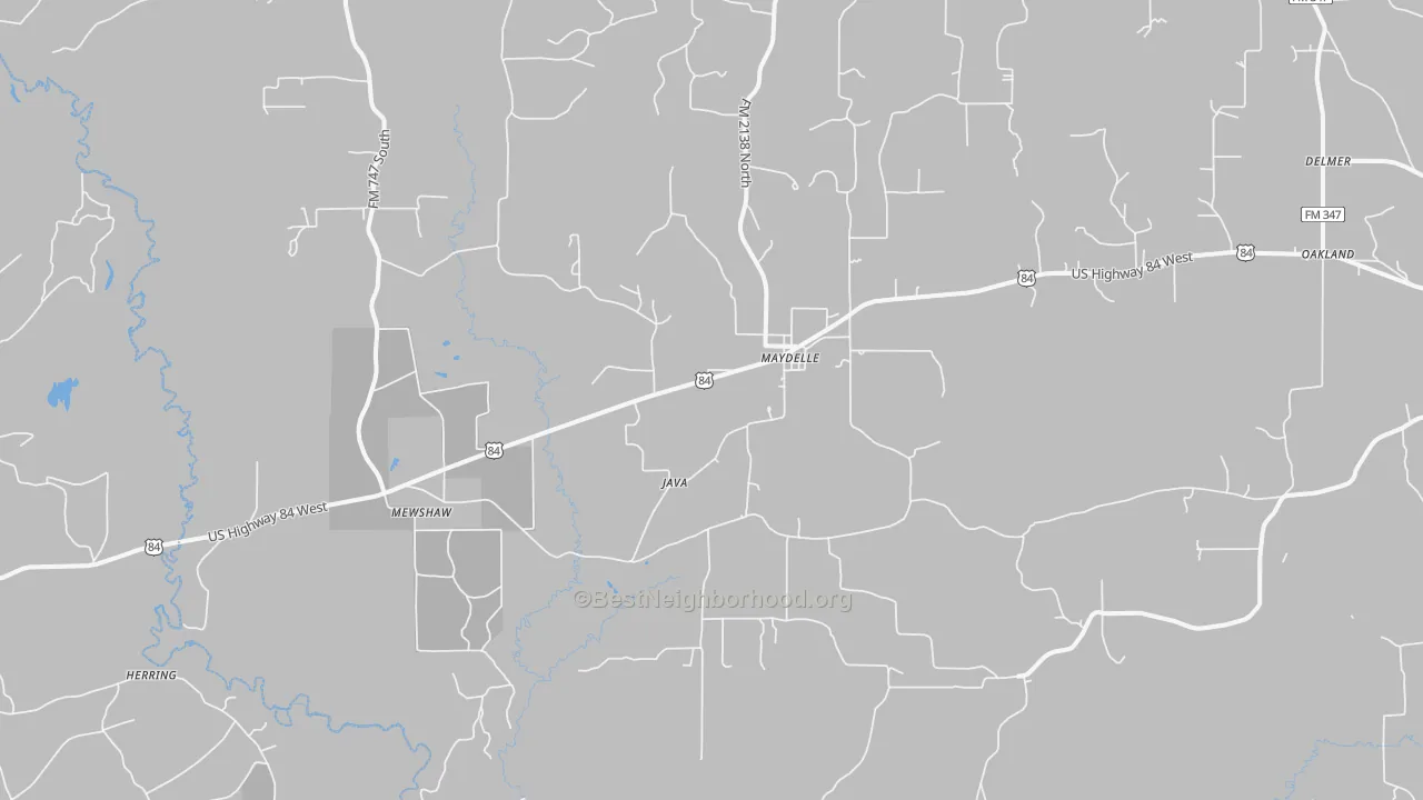 Transit Grade map of Maydelle, TX