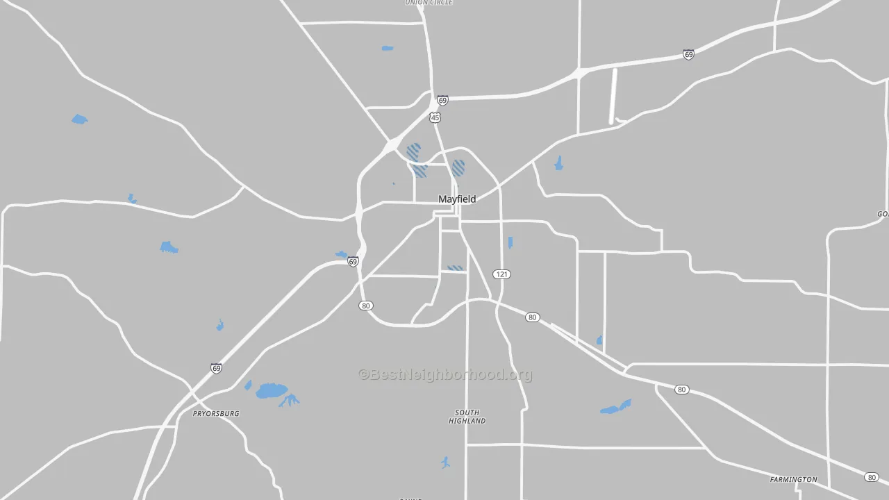 Transit Grade map of Mayfield, KY