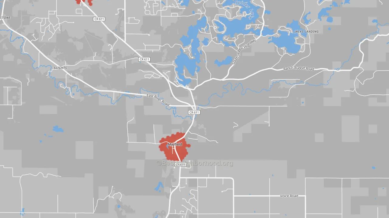 Transit Grade map of Mayfield, MI