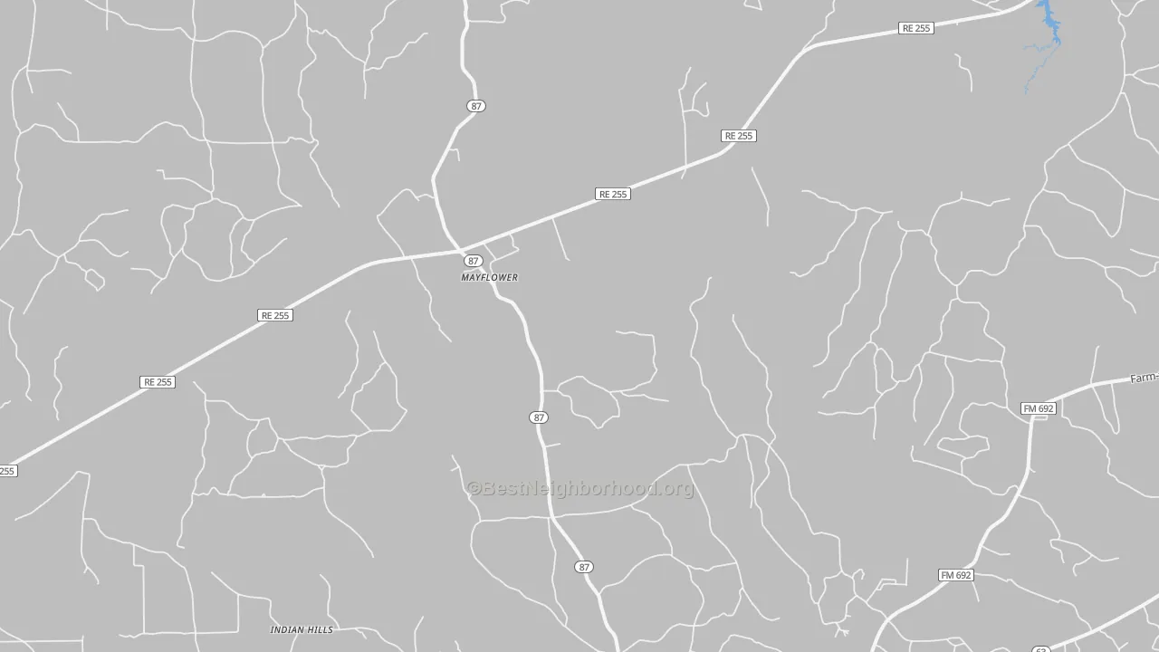Transit Grade map of Mayflower, TX