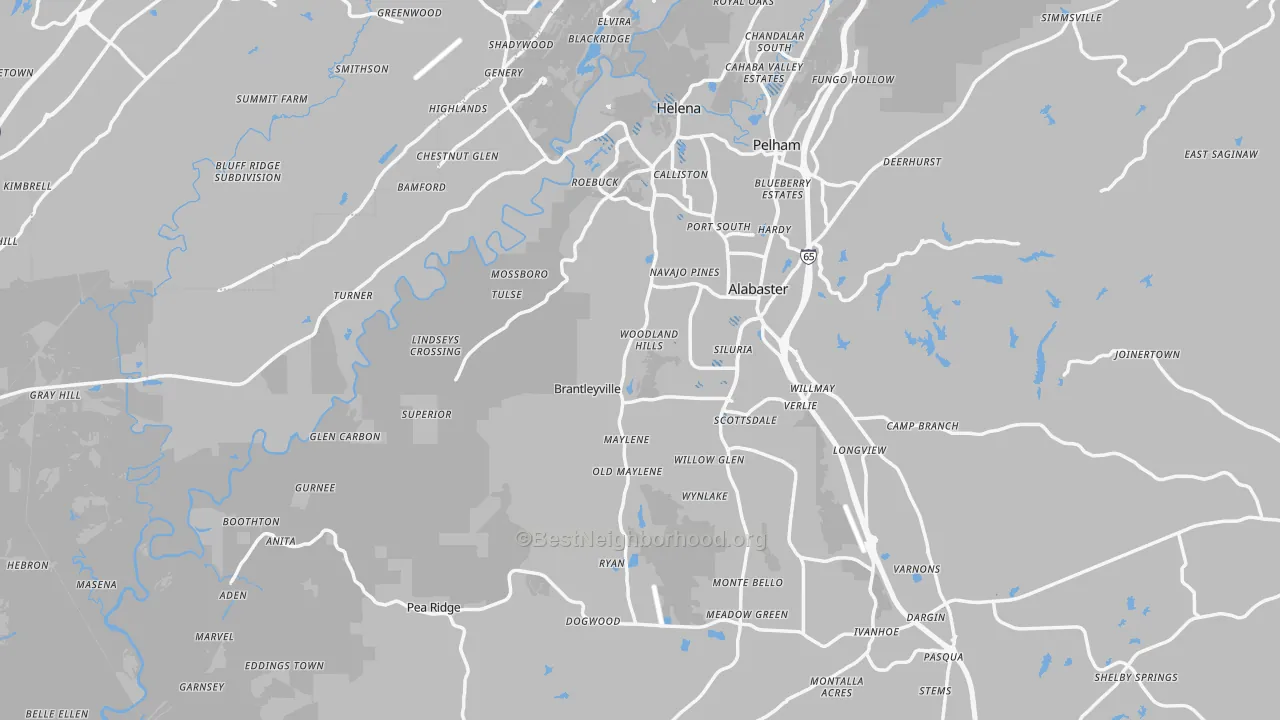 Transit Grade map of Maylene, AL