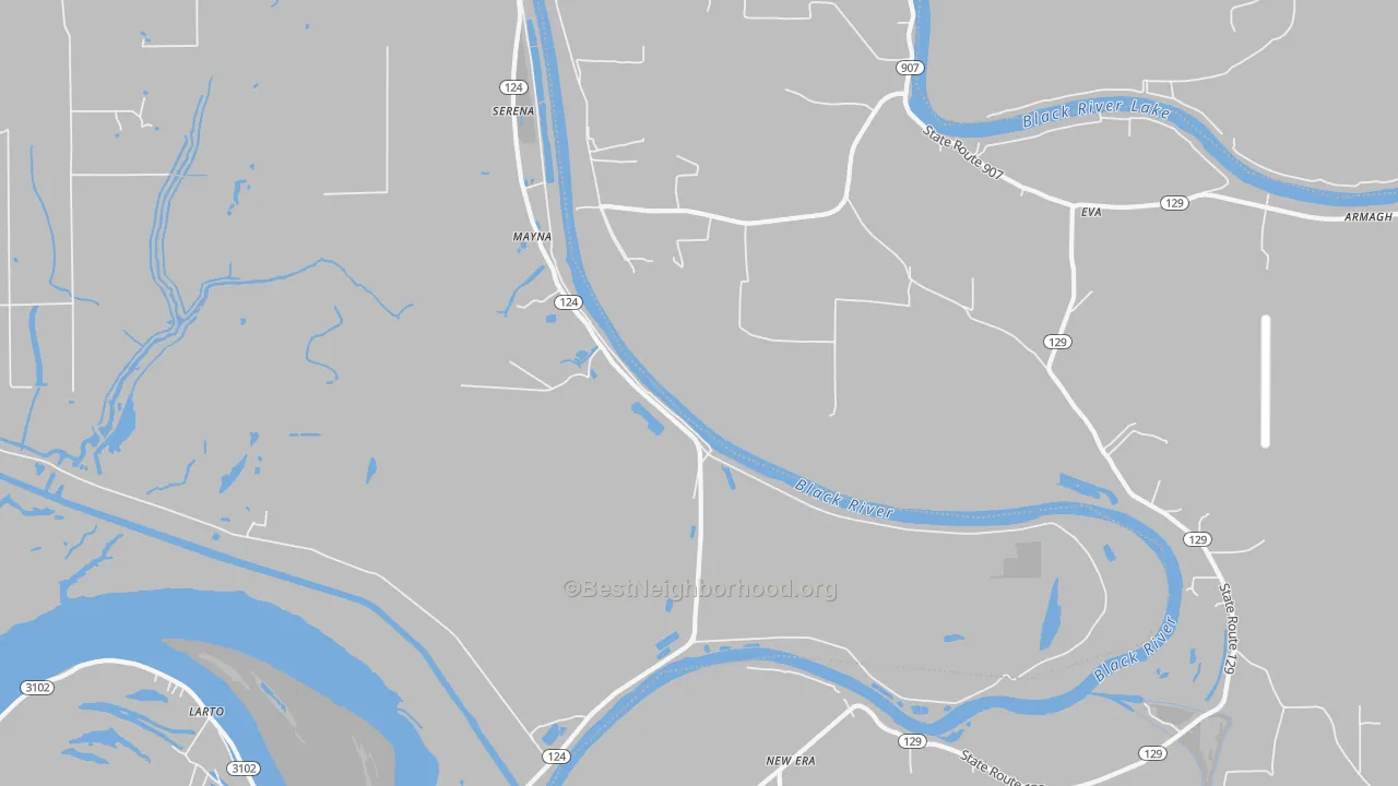 Transit Grade map of Mayna, LA