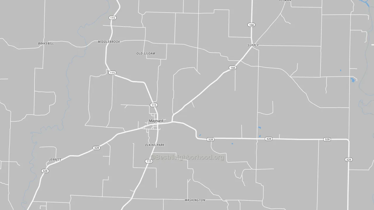 Transit Grade map of Maynard, AR