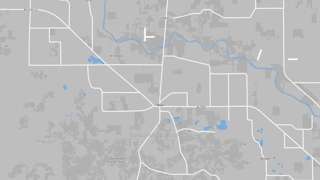 Transit Grade map of Mayo, FL