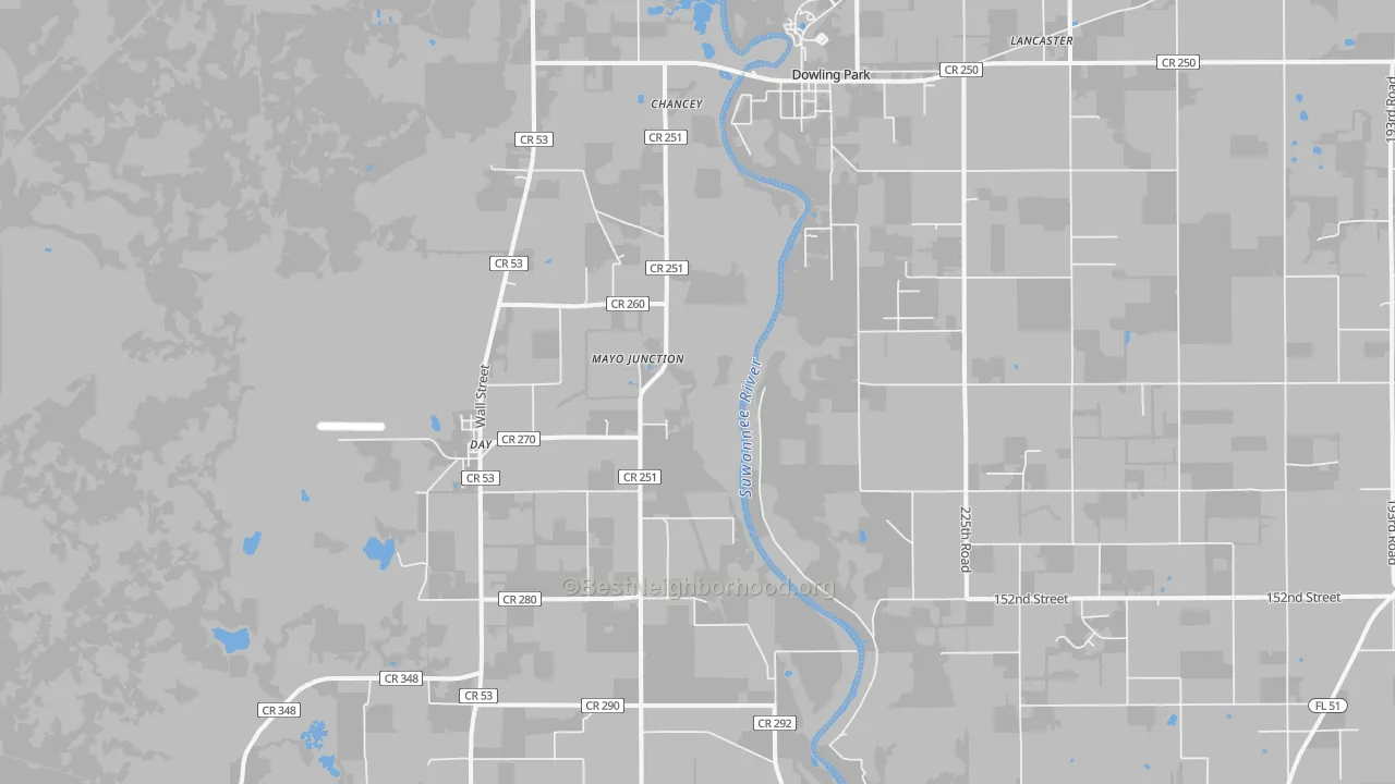 Transit Grade map of Mayo Junction, FL