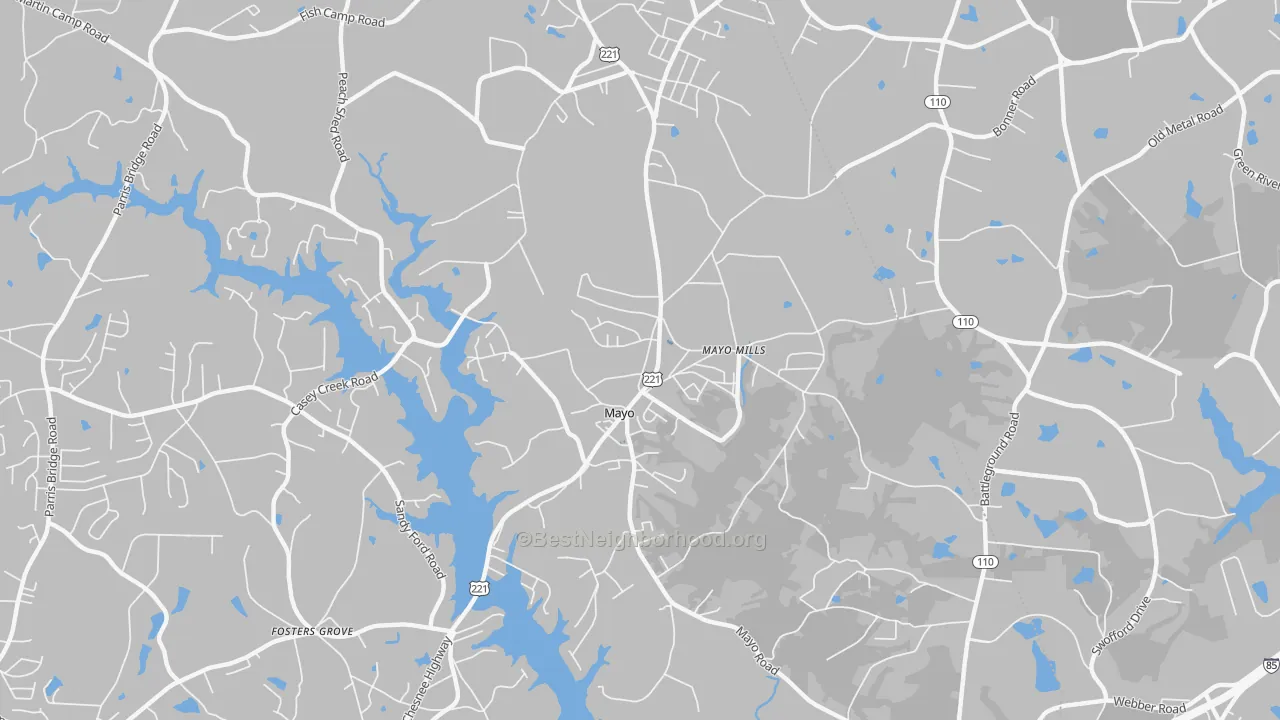 Transit Grade map of Mayo, SC