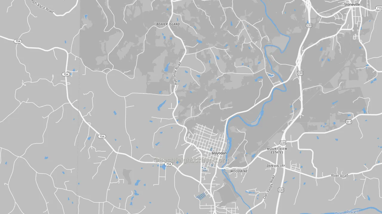 Transit Grade map of Mayodan, NC