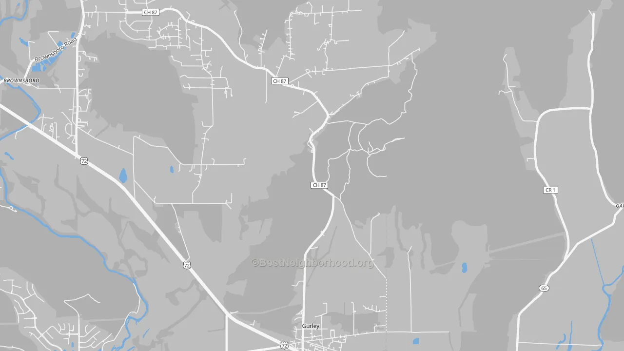 Transit Grade map of Maysville, AL
