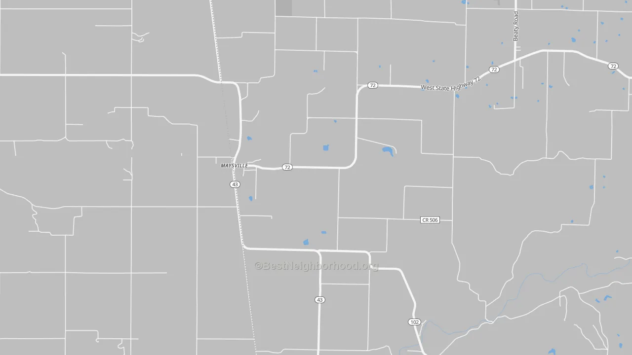 Transit Grade map of Maysville, AR