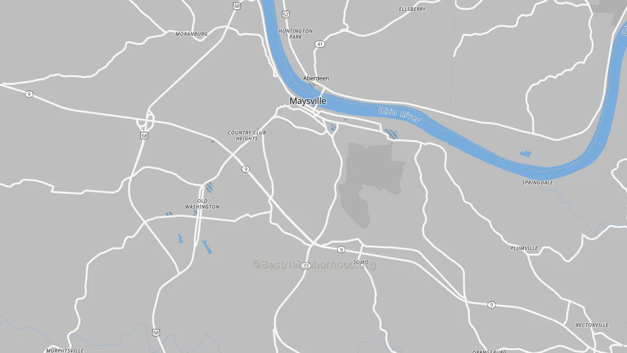 Transit Grade map of Maysville, KY