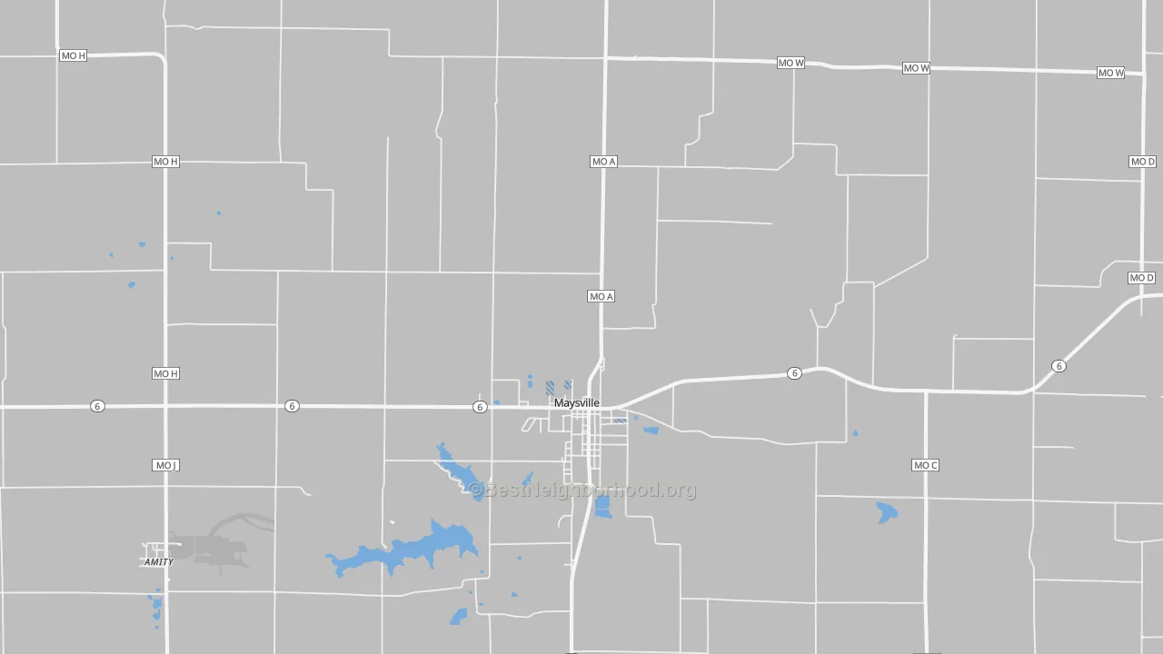 Transit Grade map of Maysville, MO